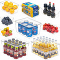 Clear Plastic Fridge Storage Bin with Lids, 9 PCS W77767