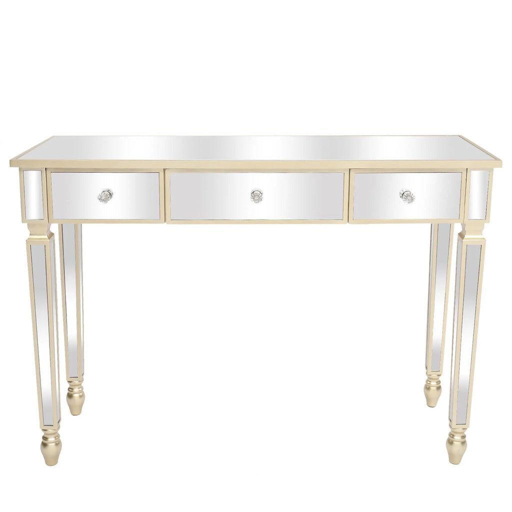 Mirrored Console Table with 3 Drawers V73804