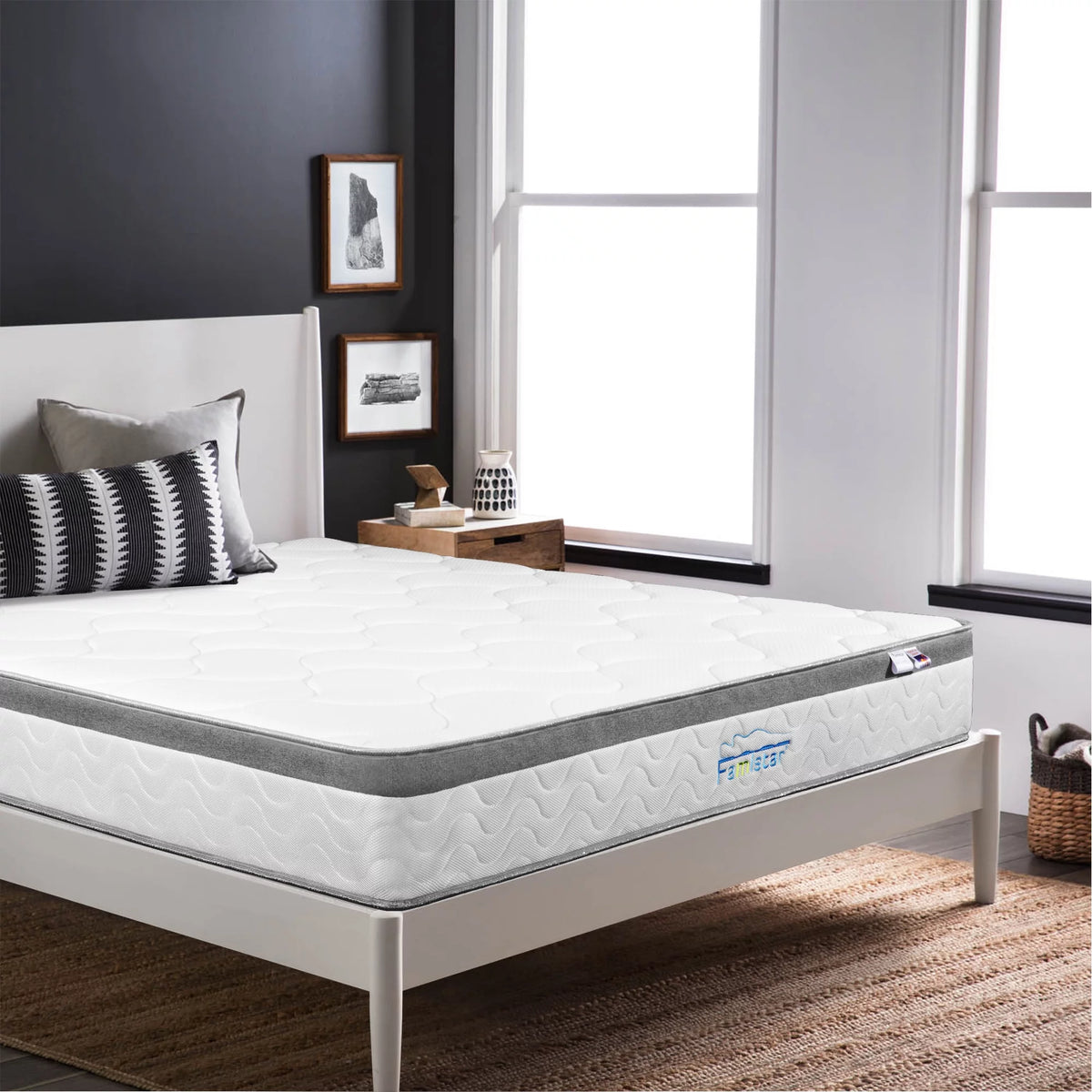 Queen Size 13 Inch Memory Foam Innerspring Hybrid Mattress B444736