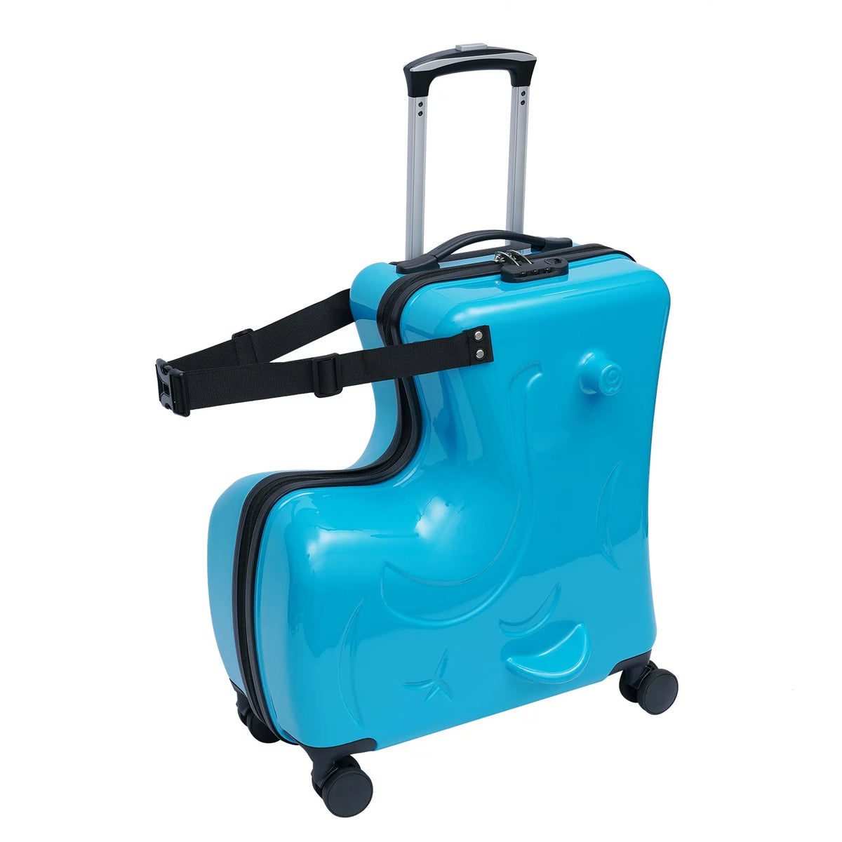 20" Kids Ride On Hard Luggage Suitcase Blue J880