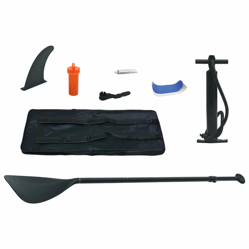 Inflatable Paddle Board Set with Oar, Fin, Hand Pump, Repair Kit and Carrying Bag H66639