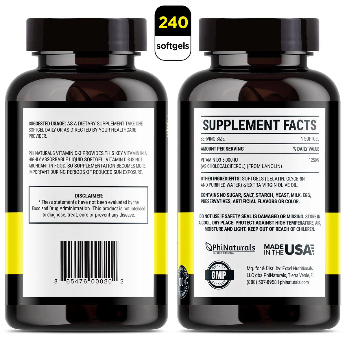 Vitamin D3 5000 IU Capsule Pack of 2 X433