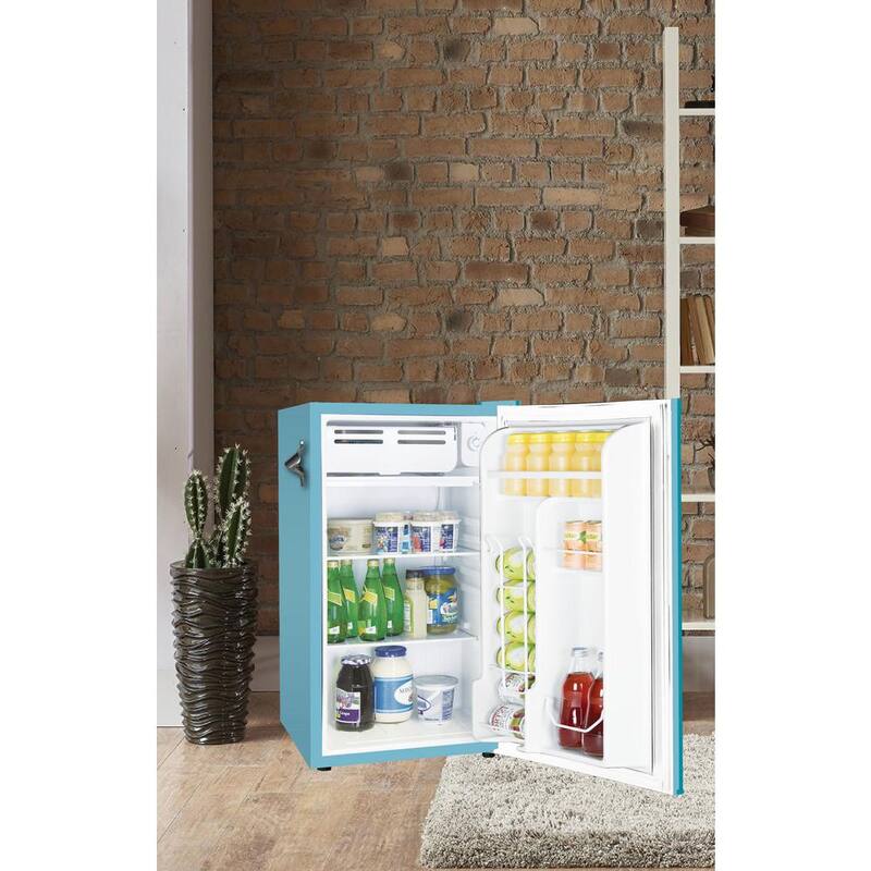 Blue Retro Compact Mini Fridge B51706