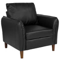 Black Faux Leather Upholstered Chair S6414