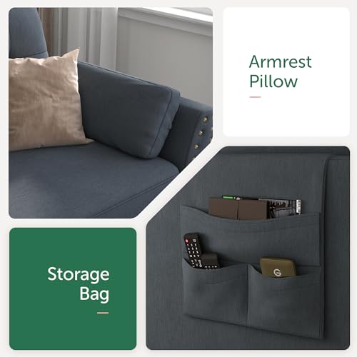 Bluish Grey Reversible Sectional Sofa F9139