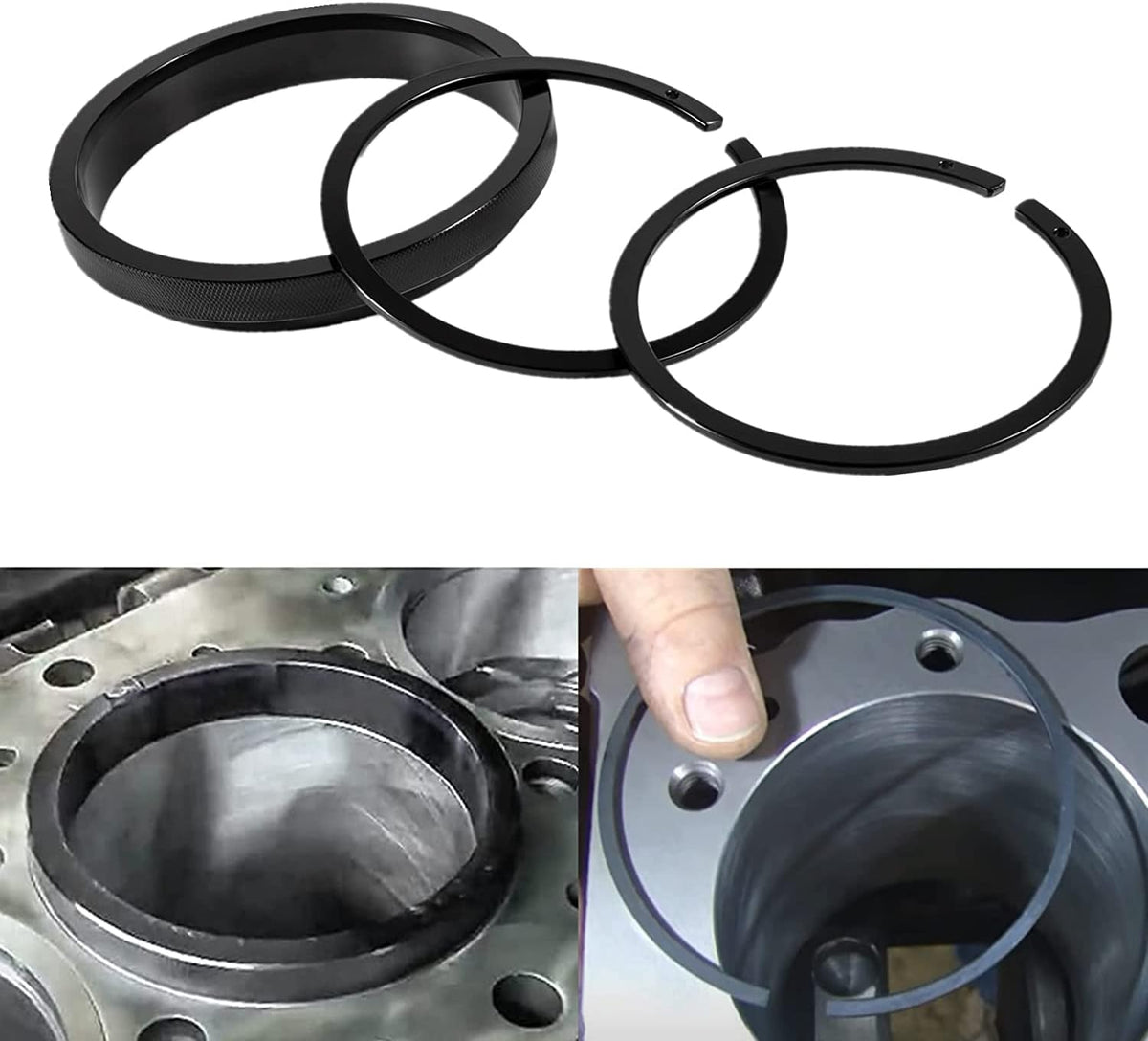 Piston Ring Compressor Tool with 5.4 bore, Anti-Polishing Ring Adapter (4 PCS) N665769