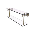 22 in. Two Tiered Glass Shelf Matte Gray P60688