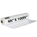 4Mil Clear LDPE Plastic Sheeting Tarp (4ft x 100ft) U756