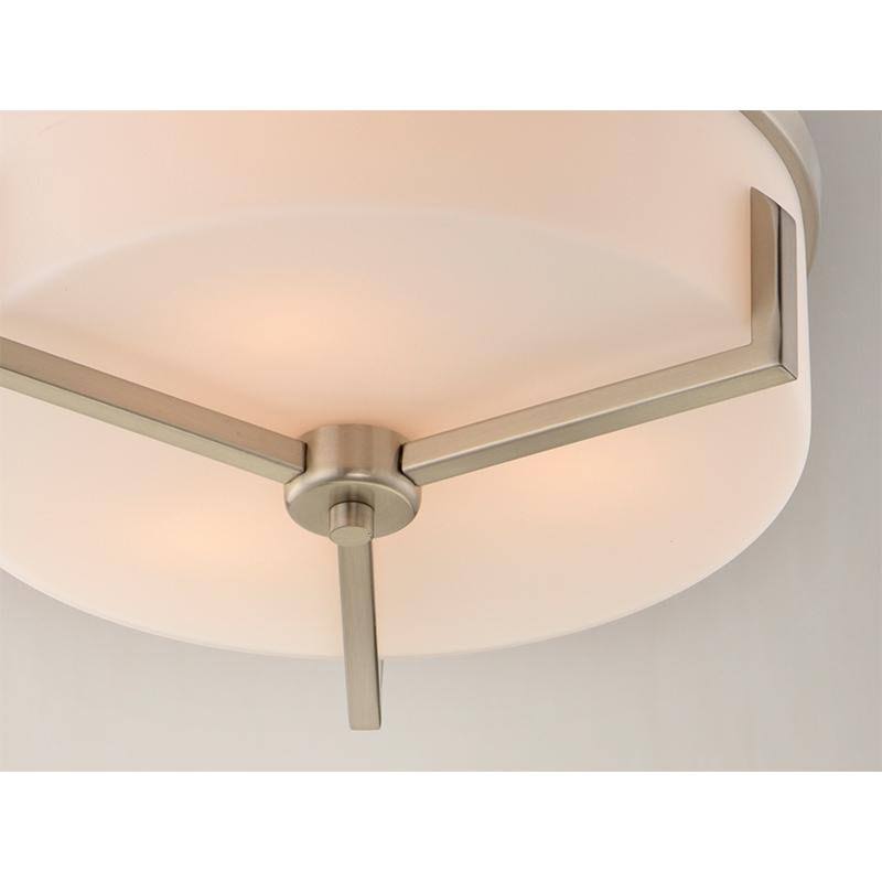 Satin Brass 3-Light Flush Mount S940