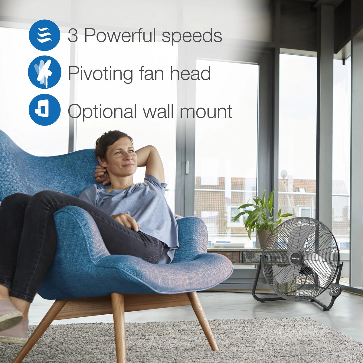 20" High Velocity Floor Fan with Remote Q4877