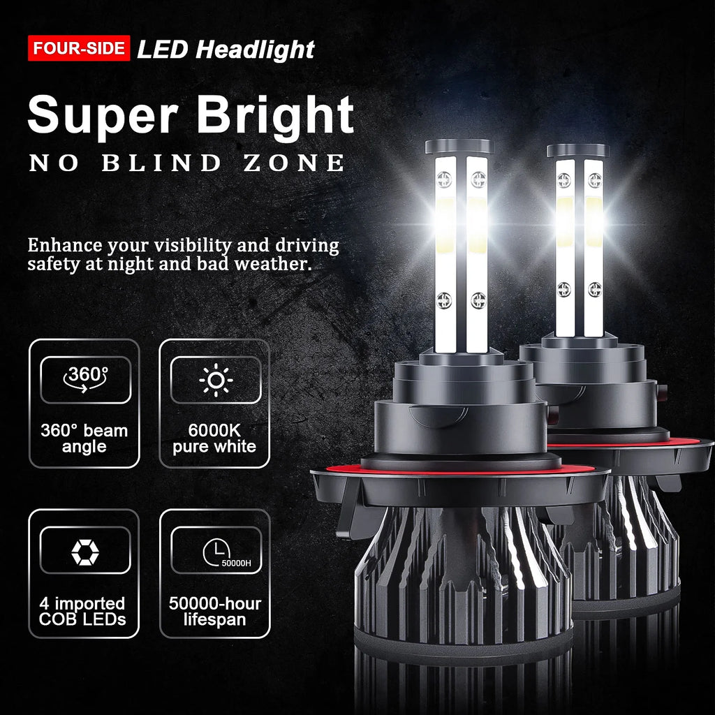White LED Headlights Combo Bulbs R359
