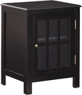 White Modern Farmhouse Accent Cabinet End Table E396636