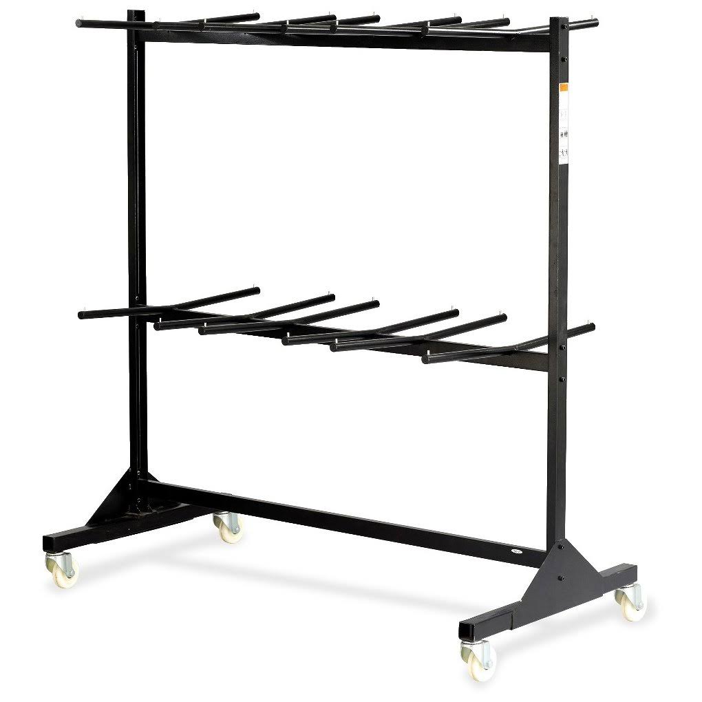 Black Double Tier Chair Cart L35921
