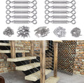 10 Set 1/8 Cable Railing Kit Hardware Heavy Duty Turnbuckle M5 Eye to Eye Stainless Steel I770756