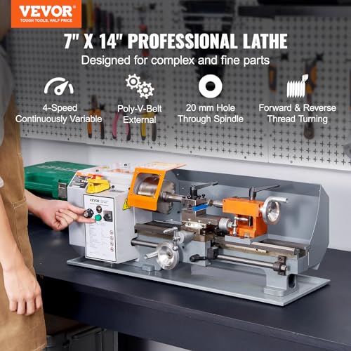 7'' x 13.78'' Metal Lathe with Tool Box J809252