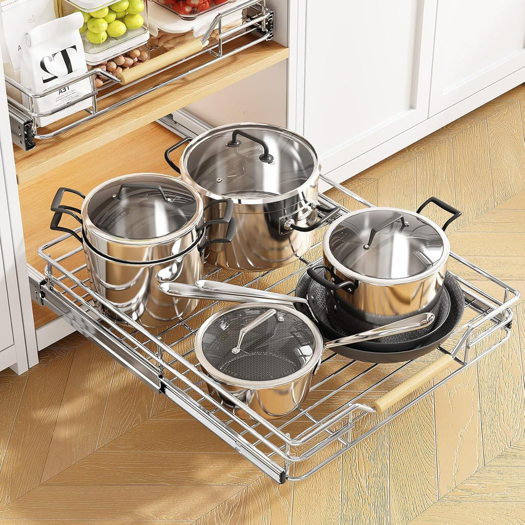 Heavy Duty Slide out Drawers for Kitchen Cabinet Organizer (15W X 21D) K316854