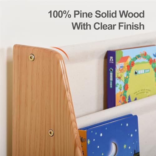 4-Tier Kids Wooden Bookshelf (Natural) T342068