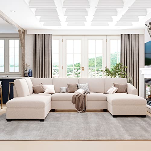 Beige U-Shape Sectional Sofa K989202
