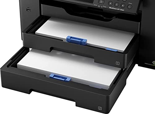 Wireless All-in-One Inkjet Printer with Auto Duplex, Copy Scan Fax, Two 250-Sheet Trays, 50-Sheet ADF K230924