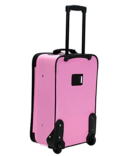 Pink Expandable 2-Piece Softside Upright Luggage Set C42257