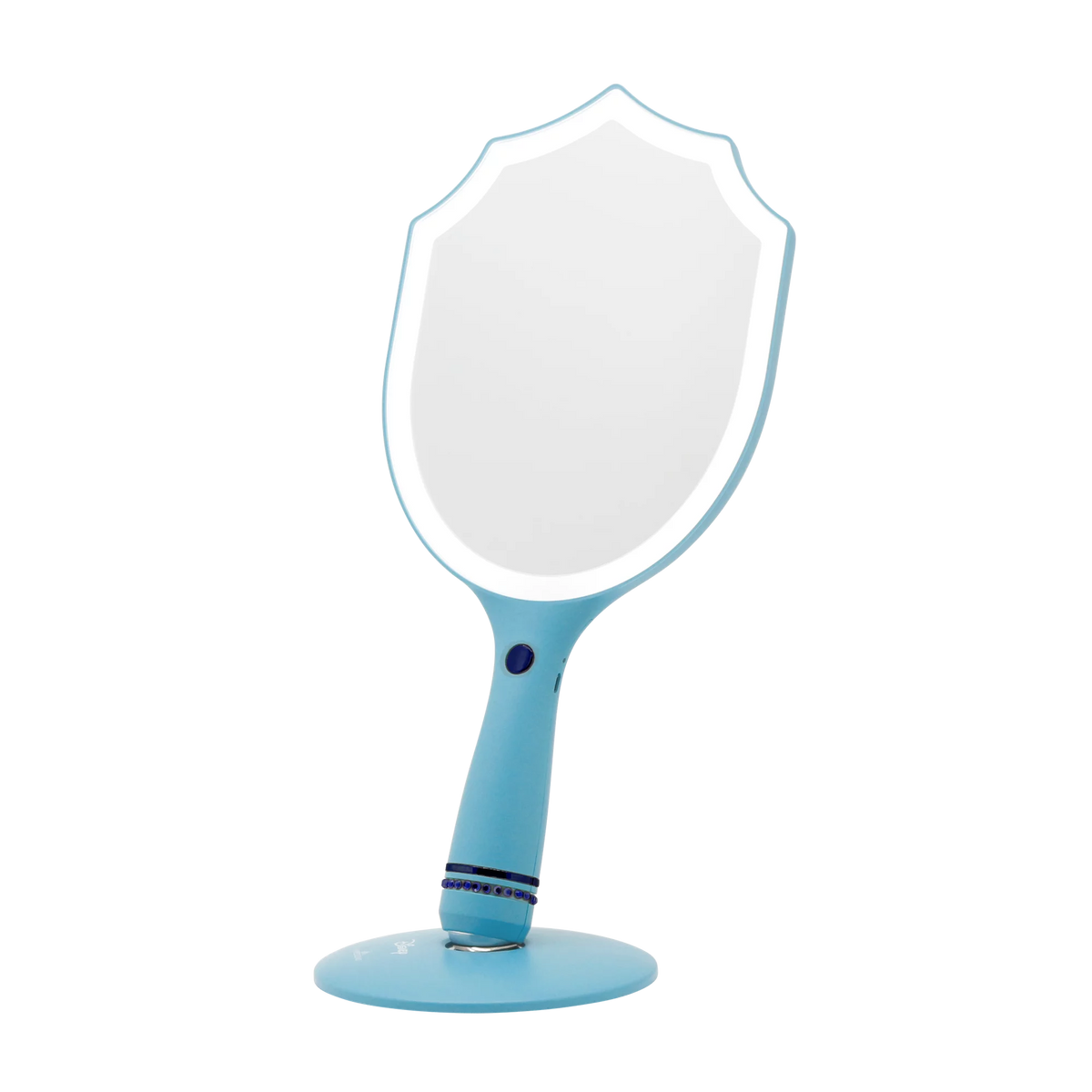 Handheld LED Lighted Makeup Mirror with Standing Base V2403