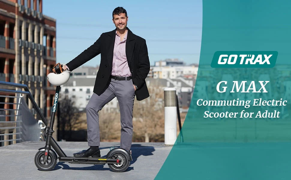 Electric Scooter with 10 Pneumatic Tire, 42 mile 20 mph 500W Motor D836