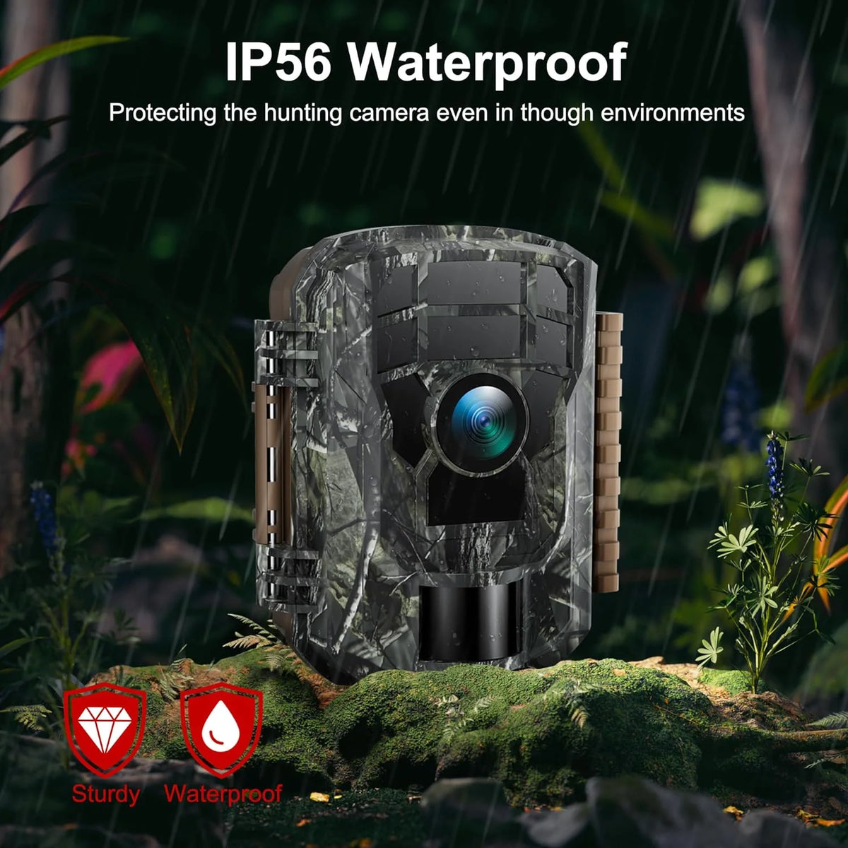 2 Pack 36MP 2K Infrared Night Vision Waterproof Trail Camera with 2.0" LCD K296