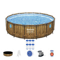 16ft x 4ft Metal Frame Swimming Pool Set with Pump B607627