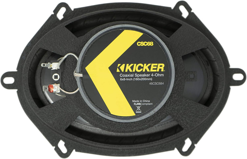 6 x 8 Inch Car Audio System Speaker, Black (2 Pack) U1771