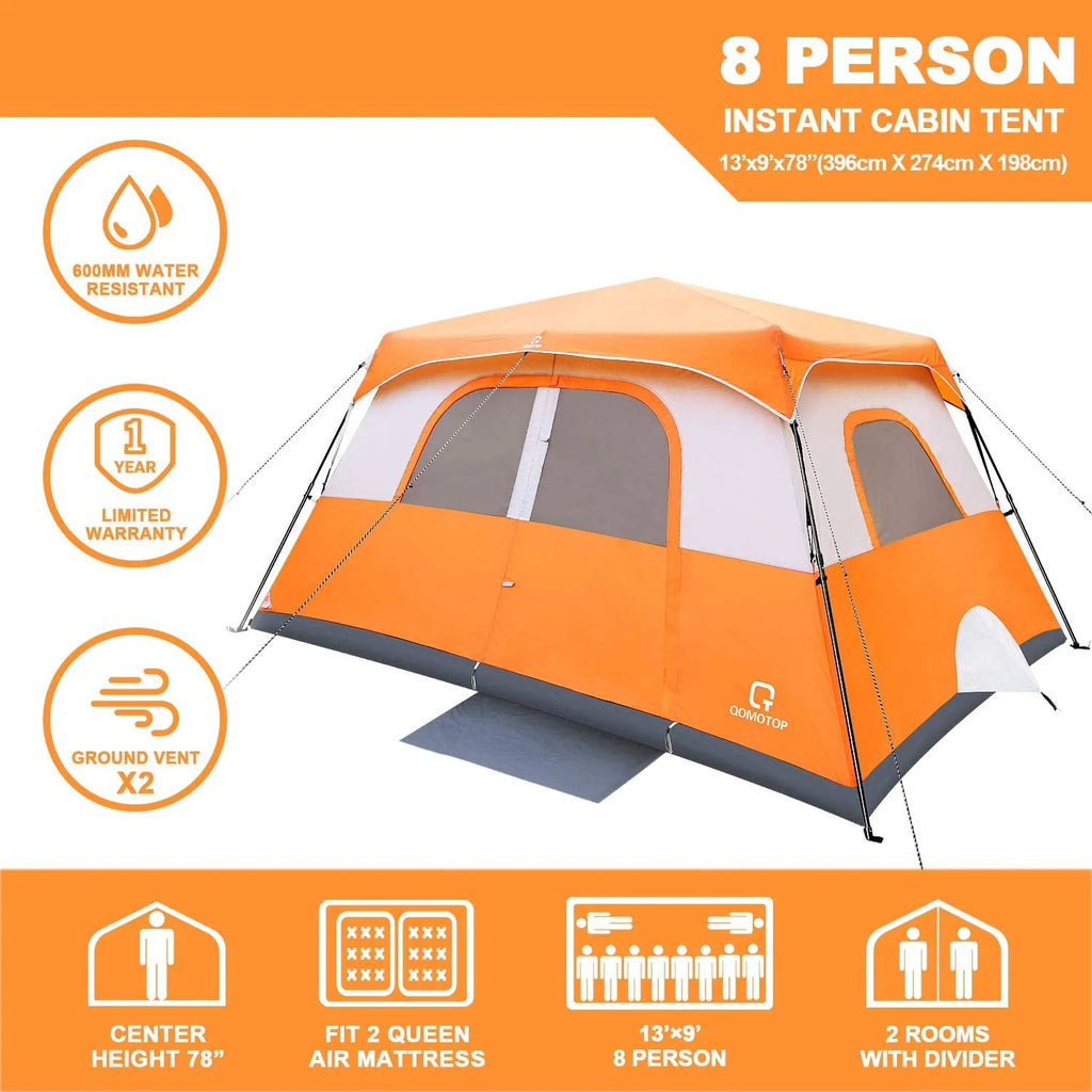 8 Person Instant Waterproof Camping Tent C89730