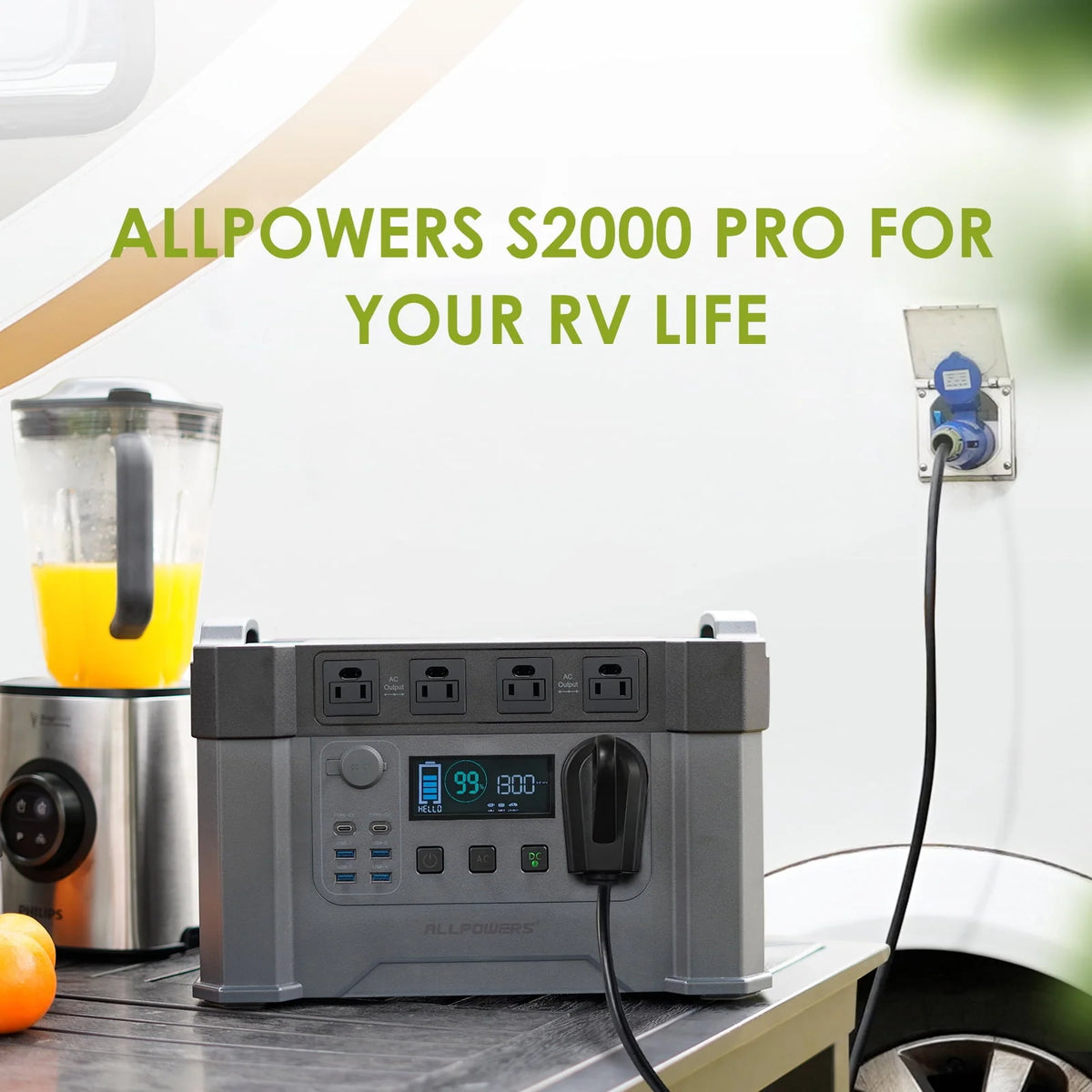 2400W 1500Wh Portable Power Station with 30A AC Outlet P162
