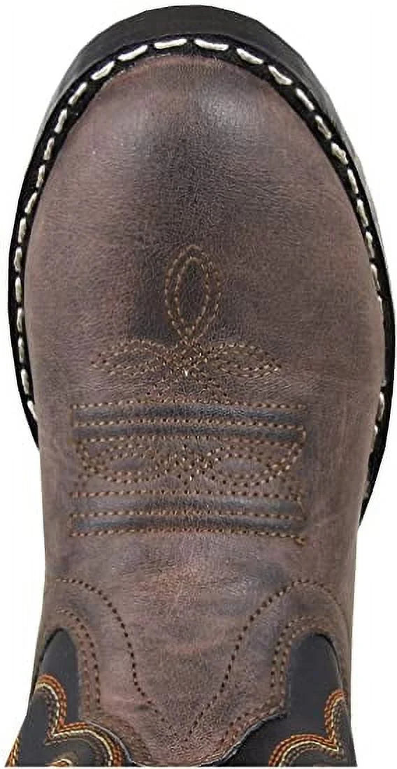 Boys Monterey Western Cowboy Boots Brown/Black, 10.5M D696529