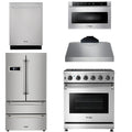 30 Propane Gas Range, Range Hood, Microwave, Refrigerator, Dishwasher Q1994