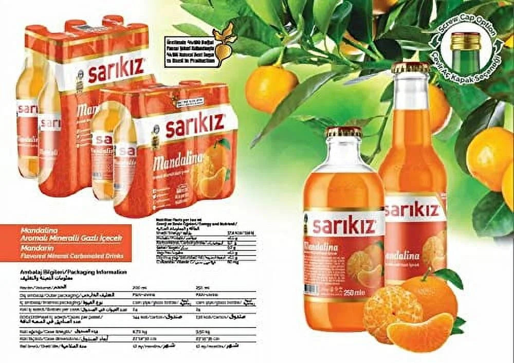 Turkish Mineral Water With Mandarin Flavored 200Ml X 6 Packs B692377