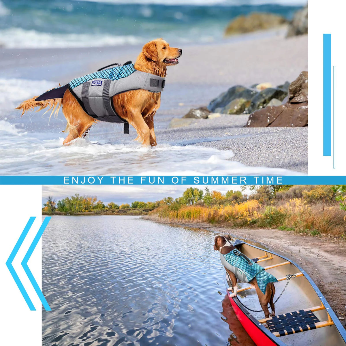 Reflective Dog Life Jacket with Rescue Handle Z6810