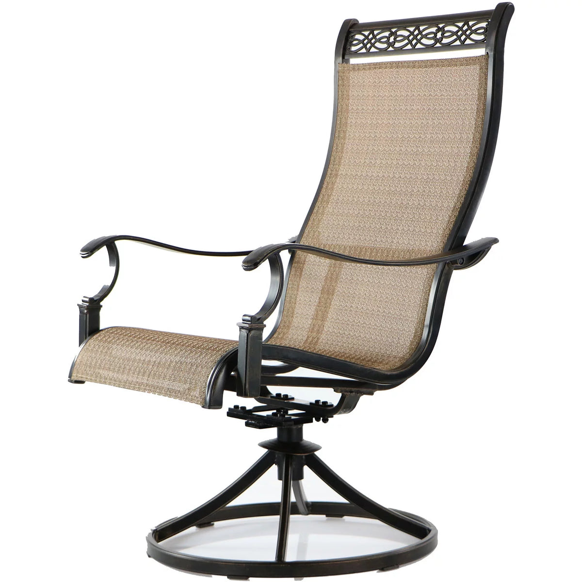 11-Piece Outdoor Dining Set with 10 Swivel Rockers and 60" x 84" Table T185875