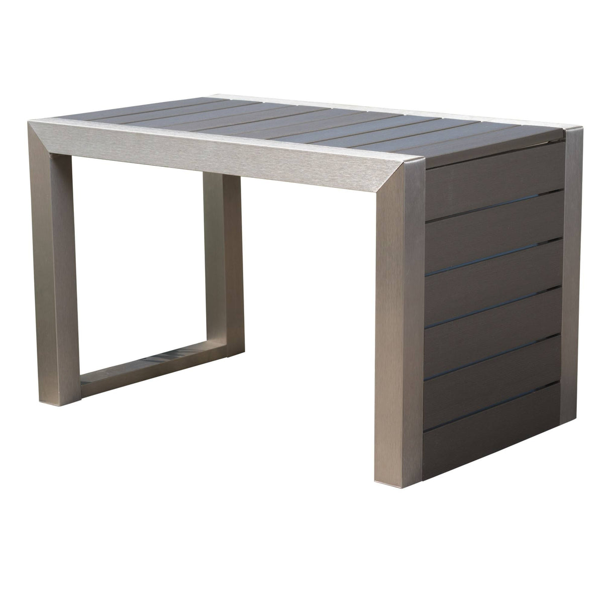 Faux Wood Side Table Natural Finish A238