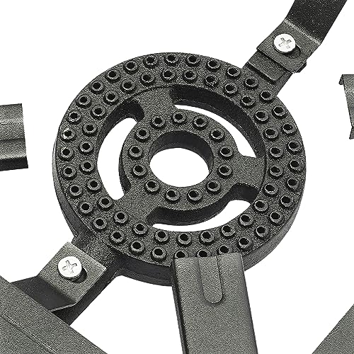 Portable Double Propane Gas Burner Cast Iron Stove with 1.5m Propane Regulator Hose L621039