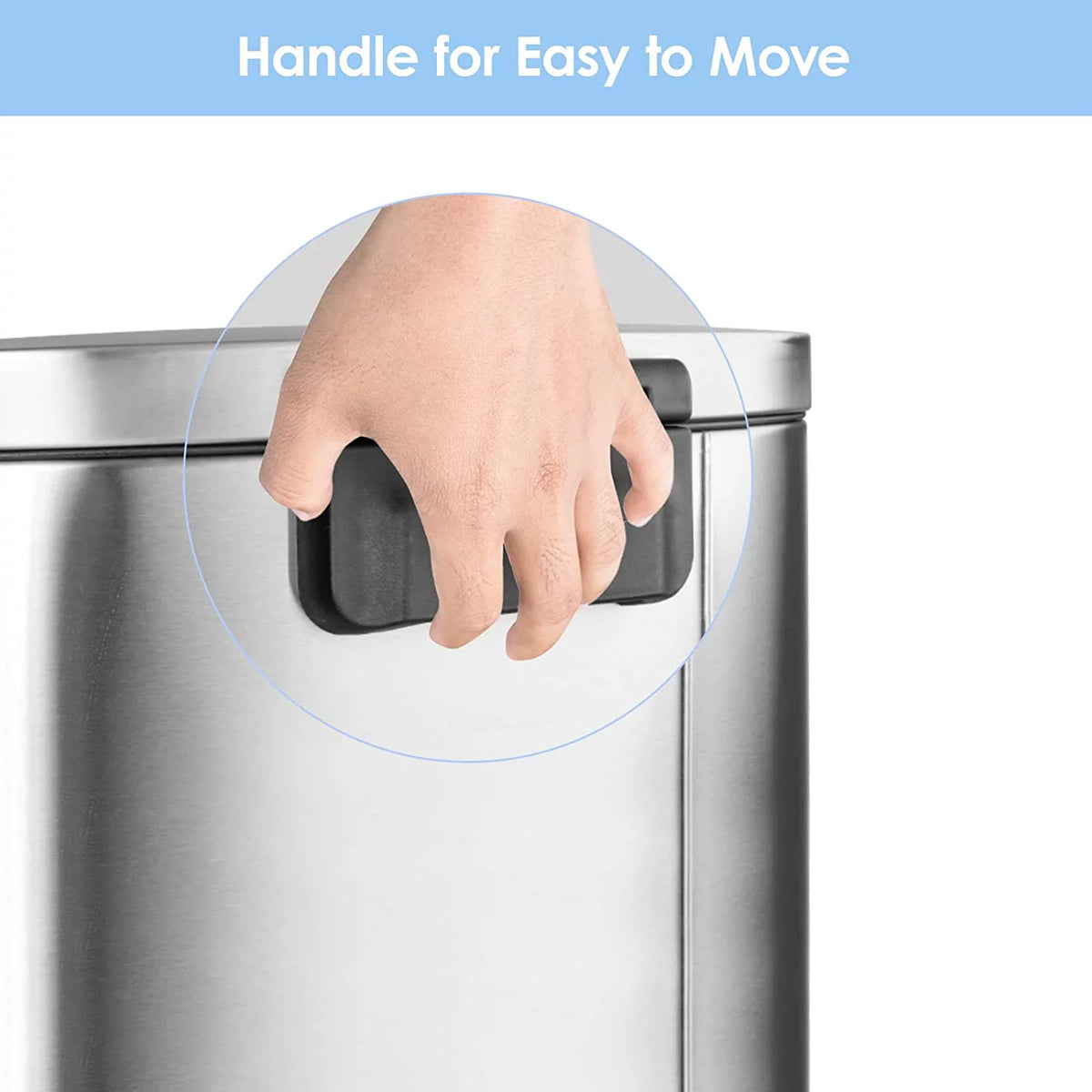 50L Stainless Steel Garbage Can S6309