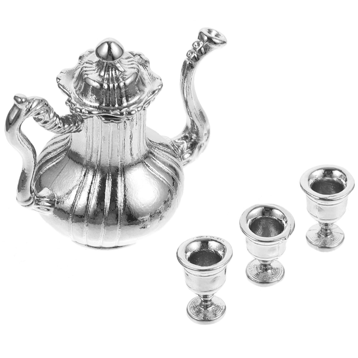 Miniature Dollhouse Accessories Simulation Teapot Wine Bottle Jewelry Ornaments Sets Pretend Metal Models Toys X80148