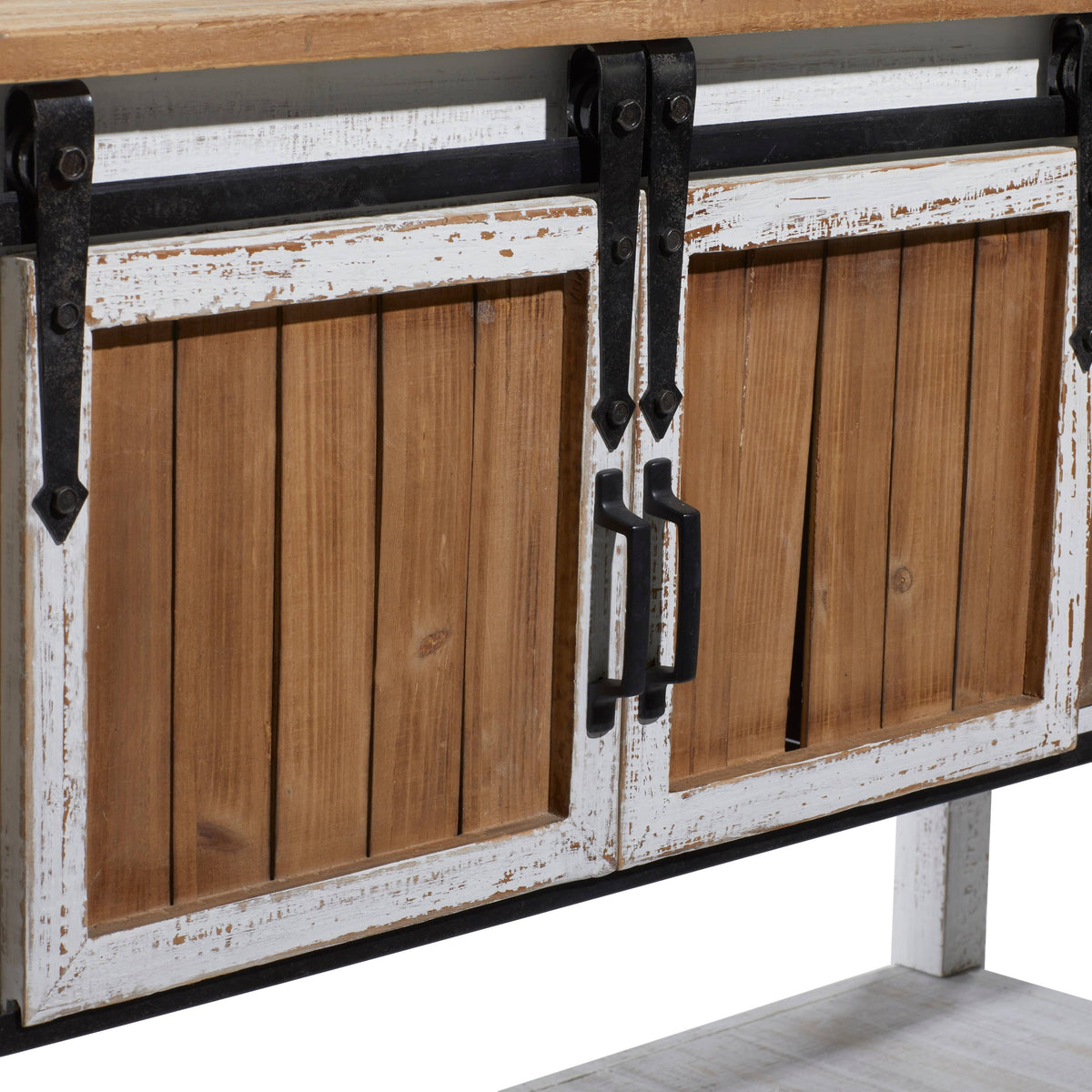 Wood and Metal Console Cabinet R8457