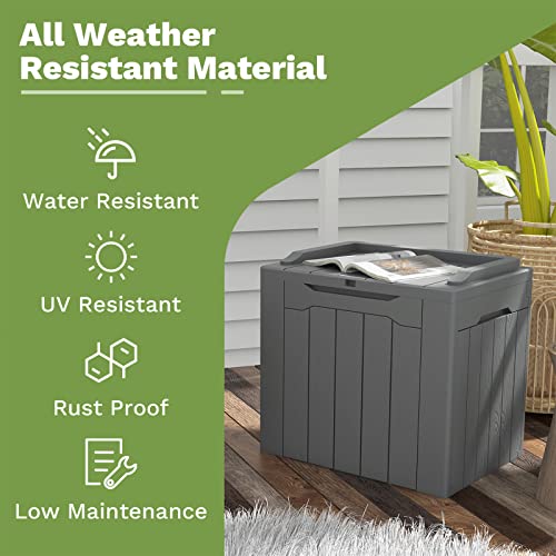 70 Gallon Water-Resistant Plastic Storage Bench R4302