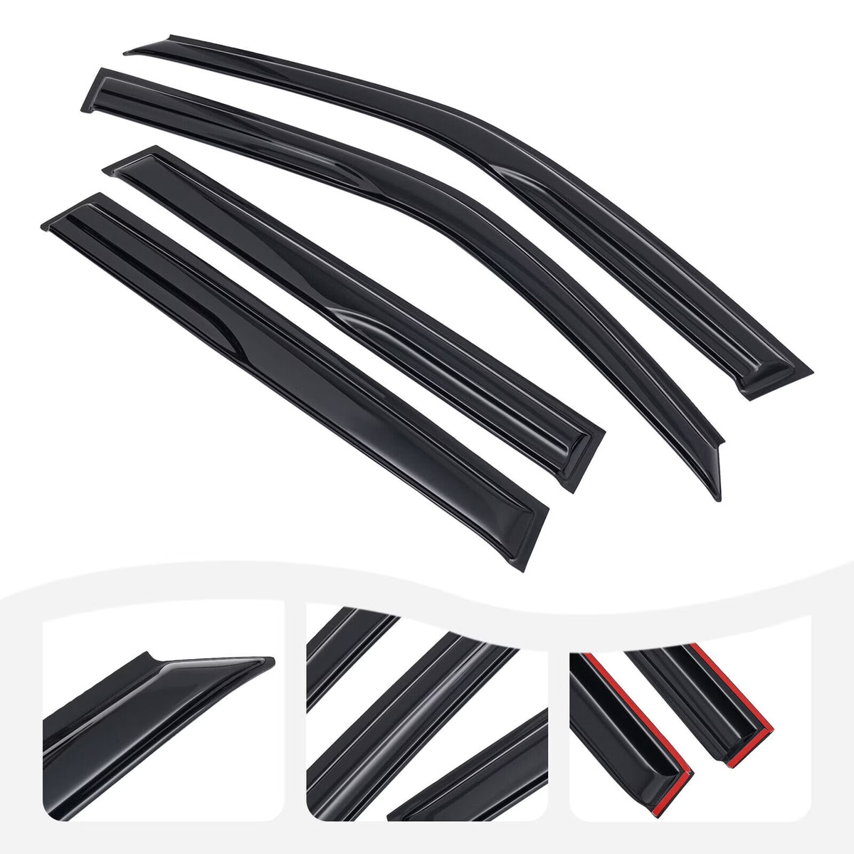 4x Window Guards Rain Guards Sunshade X6768
