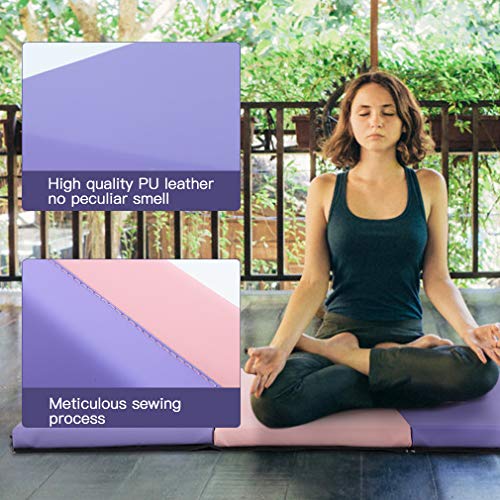 Portable Foldable Gymnastics Tumbling Mat with Carrying Handles S395030