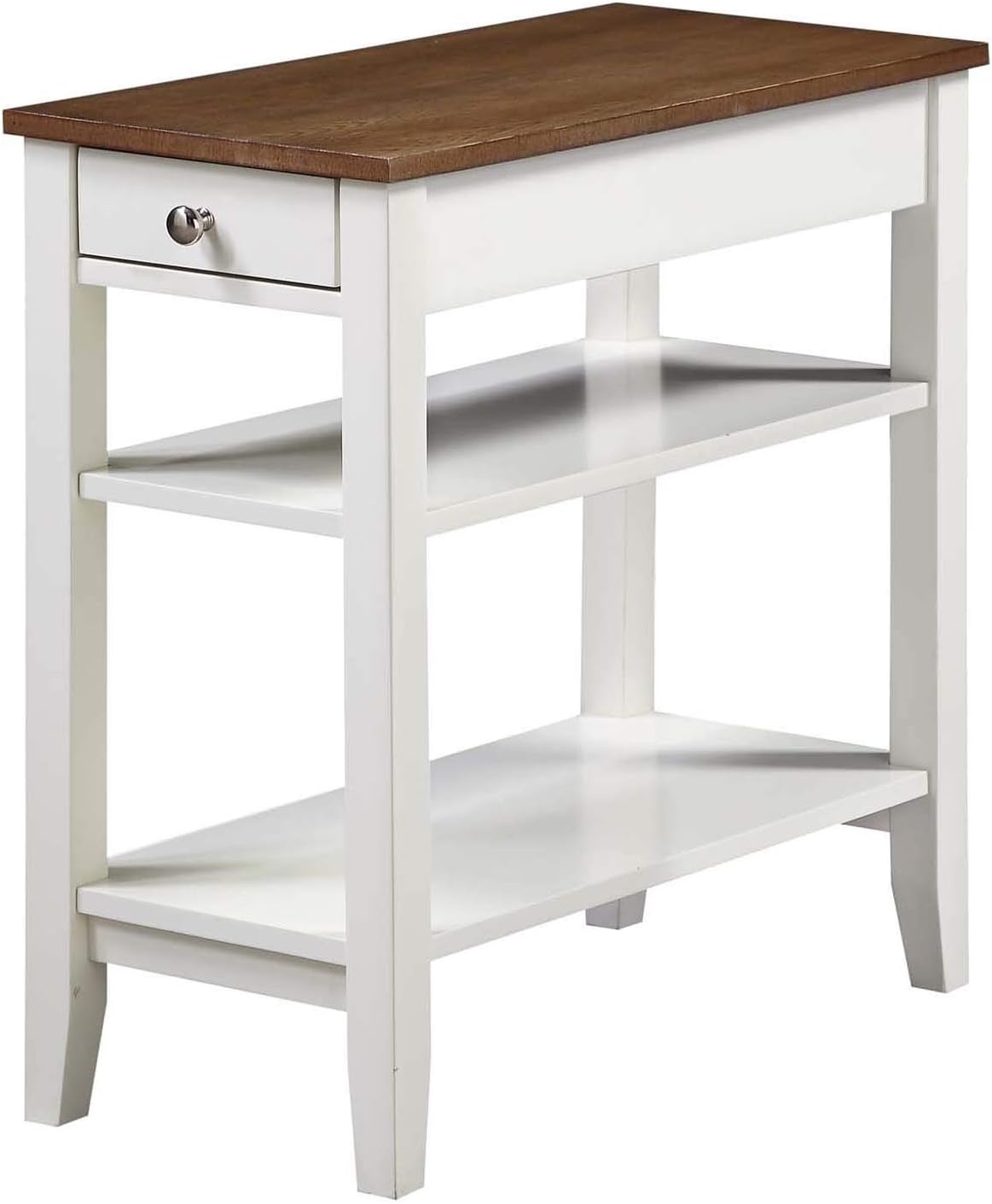 Black 1 Drawer End Table with Shelves P37795