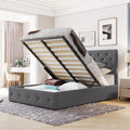 Grey Full Size Upholstered Platform Bed With Storage L342