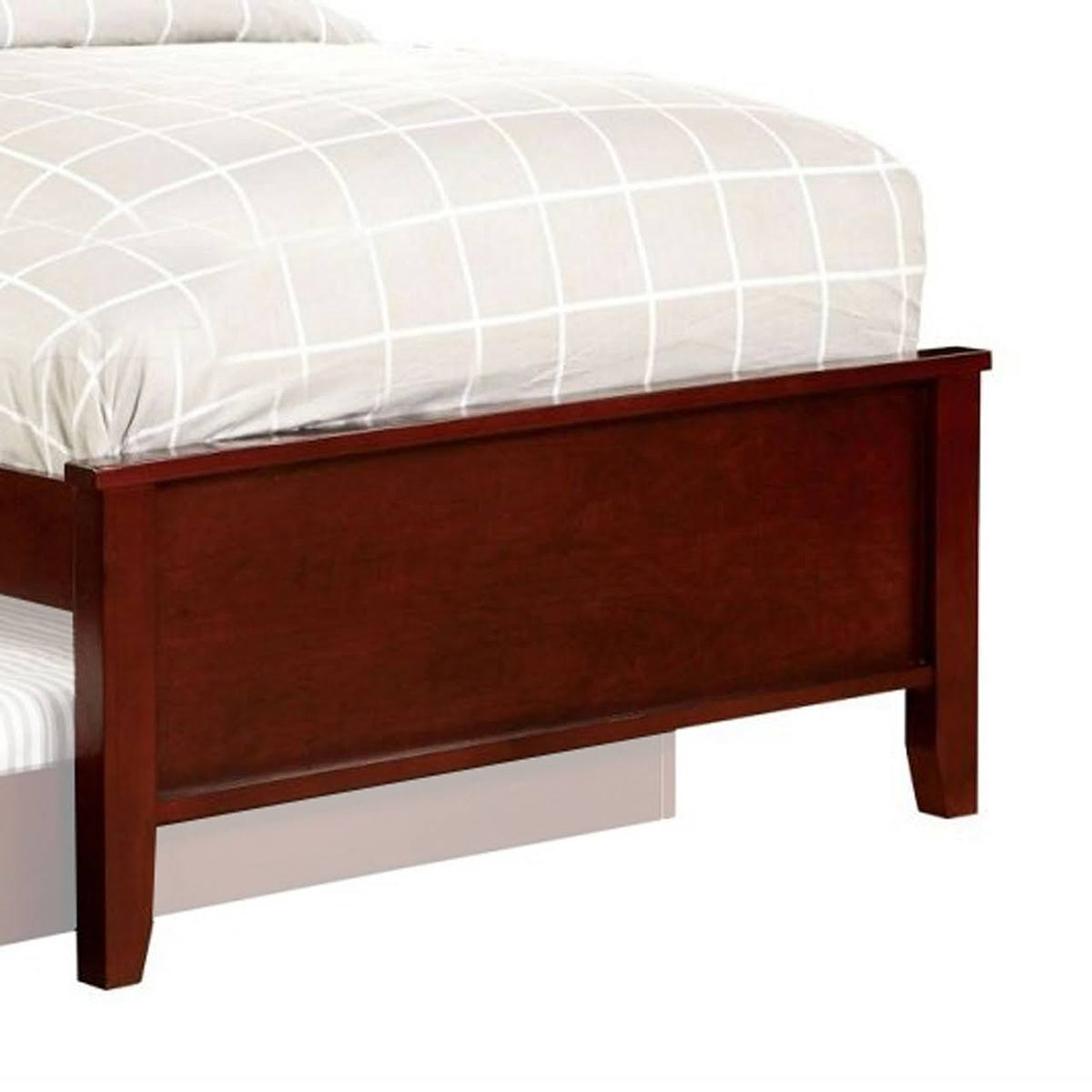 Transitional Style Twin Size Bed with Headboard Cherry Brown X863