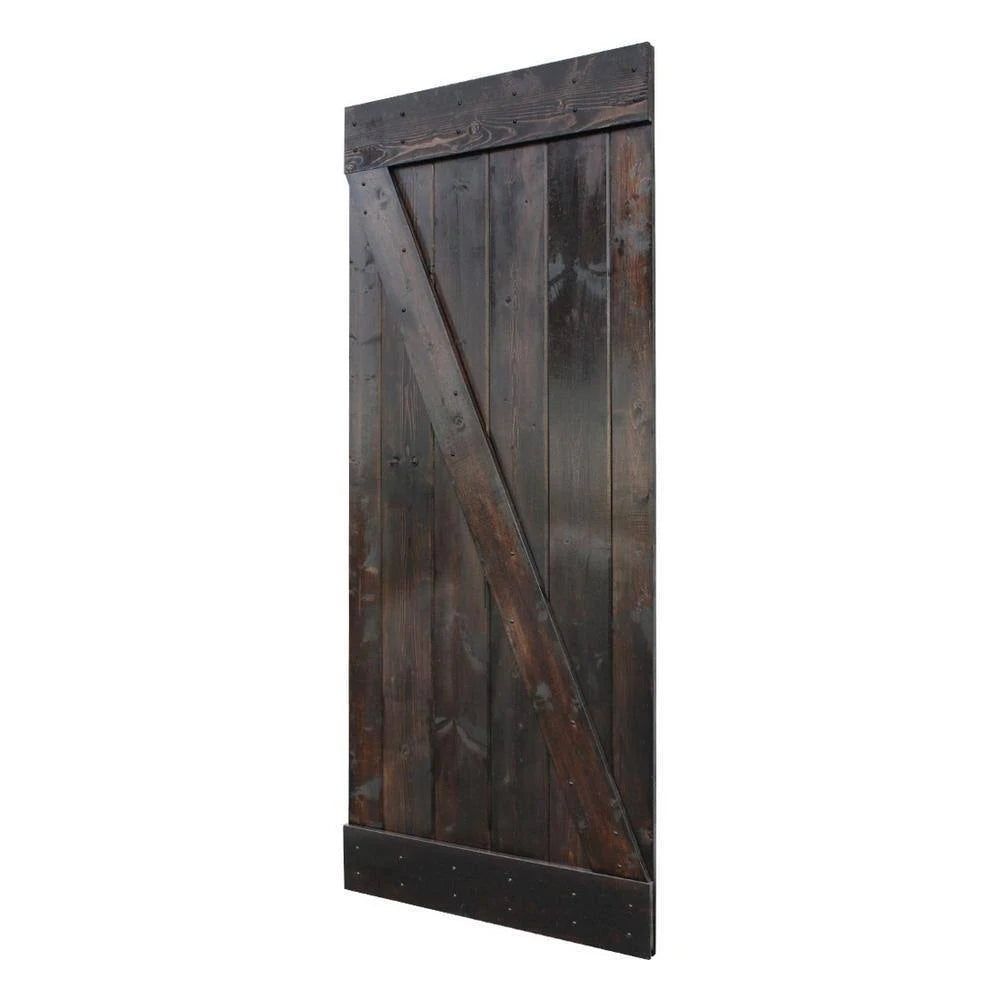 Paneled Wood Barn Door with Installation Hardware Kit - 36 x 84 X20708