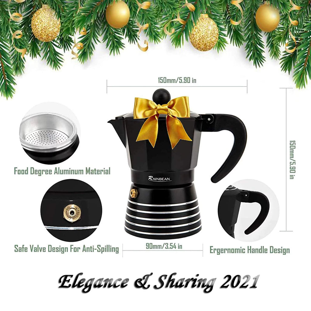 3 Cup Aluminum Stovetop Espresso Maker L985