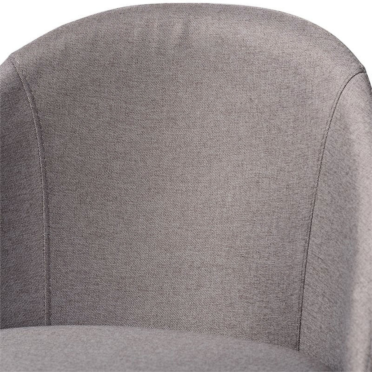Gray Upholstered Swivel Bar Stool (Set of 2) H617